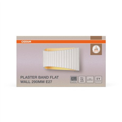 Decor Plaster Band Flat Wall 290 1XE27 White