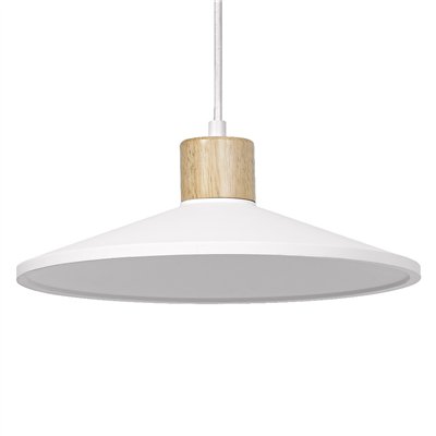 Decor Plaster Wood Pendant 320 mm E27 White