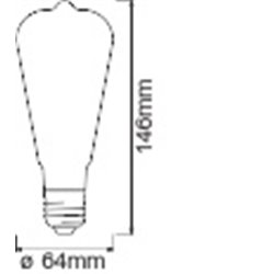 SMART+ Filament Edison Dimmable 60  6 W/2700 K E27 