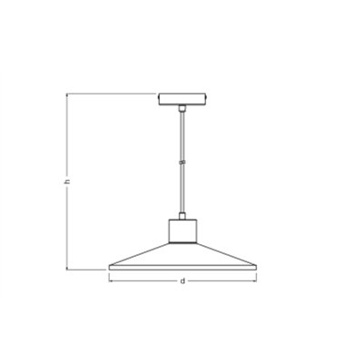 Decor Plaster Wood Pendant 320 mm E27 White