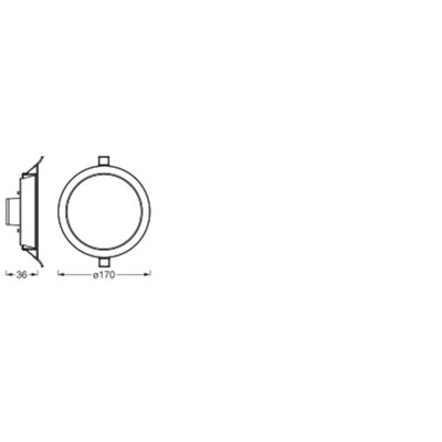 SMART RECESS DOWNLIGHT TW AND RGB 170mm 110 ° RGB + TW