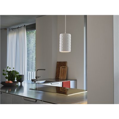 Decor Plaster Tube Pendant E27 White
