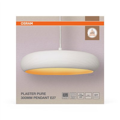 Decor Plaster Pure Pendant 300 E27 White