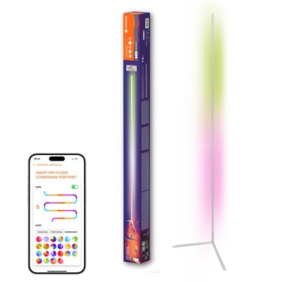 SMART WIFI FLOOR CORNER WITH REMOTE CONTROL White 2000mm RGB + TW