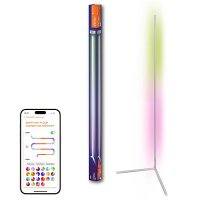 SMART WIFI FLOOR CORNER WITH REMOTE CONTROL White 1400mm RGB + TW