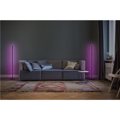 SMART WIFI FLOOR ROUND WITH REMOTE CONTROL Black RGB + TW + RC