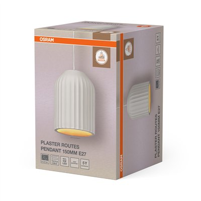 Decor Plaster Routes Pendant 150 1XE27 White