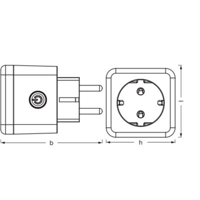 SMART WIFI NIGHTLIGHT PLUG EU White
