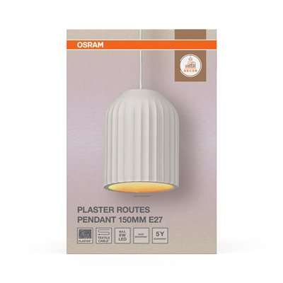 Decor Plaster Routes Pendant 150 1XE27 White