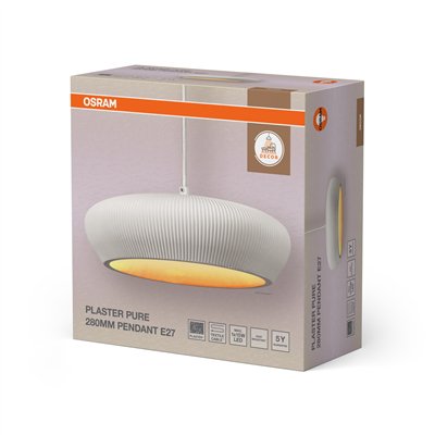 Decor Plaster Pure Pendant 280 E27 White