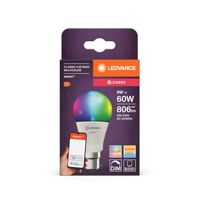 SMART+ Classic Multicolour  9W 220V RGBW FR B22D