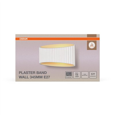 Decor Plaster Band Wall 345 1XE27 White