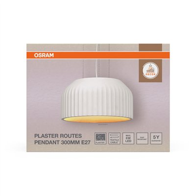 Decor Plaster Routes Pendant 300 1XE27 White