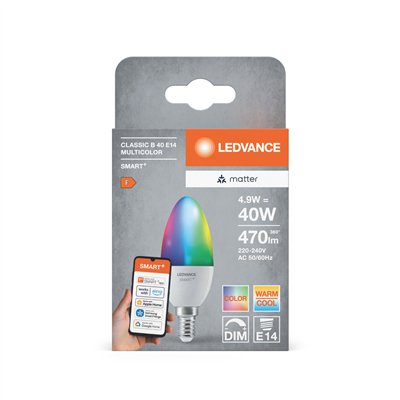 SMART+ MATTER CANDLE MULTICOLOR 4.9W 827...865 Multicolor E14