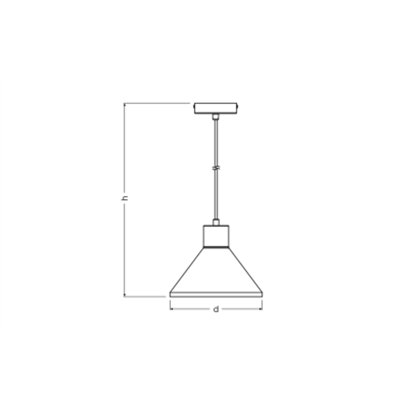 Decor Plaster Wood Pendant 220 mm E27 White