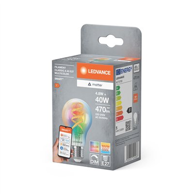 SMART+ MATTER FILAMENT CLASSIC A MULTICOLOR 4.8W 827...865 Multicolor E27