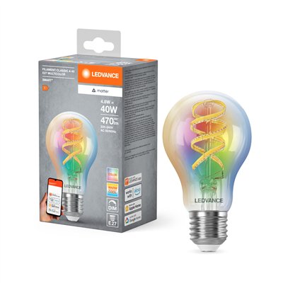 SMART+ MATTER FILAMENT CLASSIC A MULTICOLOR 4.8W 827...865 Multicolor E27
