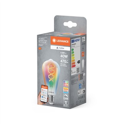 SMART+ MATTER FILAMENT EDISON MULTICOLOR 4.8W 827...865 Multicolor E27