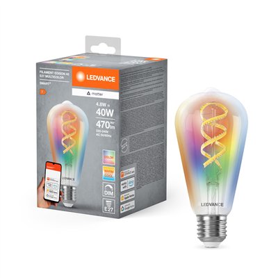 SMART+ MATTER FILAMENT EDISON MULTICOLOR 4.8W 827...865 Multicolor E27