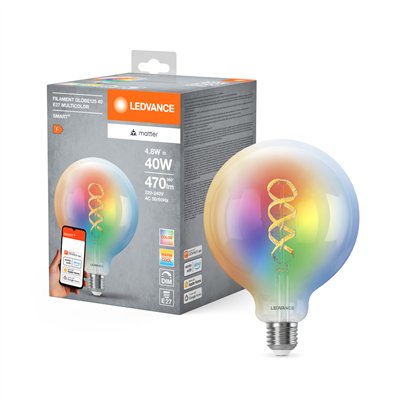 SMART+ MATTER FILAMENT GLOBE MULTICOLOR 4.8W 827...865 Multicolor E27