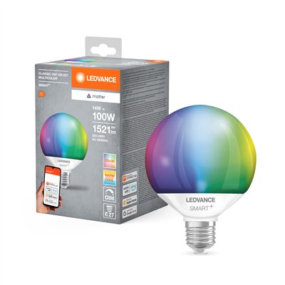 SMART+ MATTER GLOBE MULTICOLOR 14W 827...865 Multicolor E27
