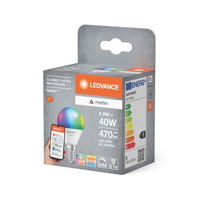 SMART+ MATTER MINI BULB MULTICOLOR 4.9W 827...865 Multicolor E14