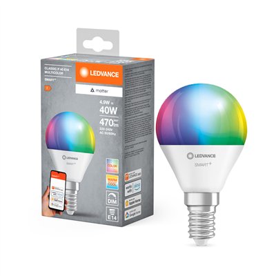SMART+ MATTER MINI BULB MULTICOLOR 4.9W 827...865 Multicolor E14