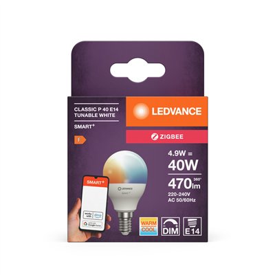 SMART+ Mini bulb Tunable White 4.9W 220V FR E14