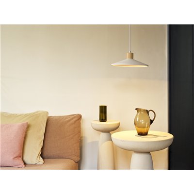 Decor Plaster Wood Pendant 320 mm E27 White