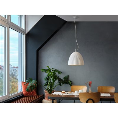 Decor Plaster Routes Bell Pendant 1XE27 White