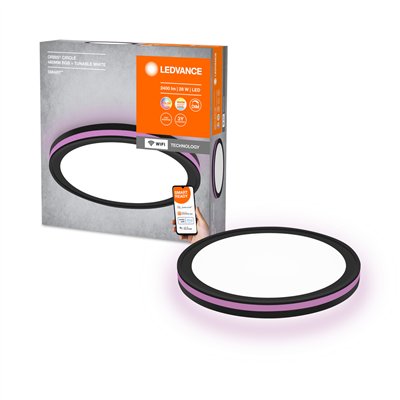 SMART+ Orbis Ceiling Circle Black 460mm RGB + TW