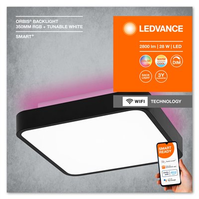 SMART+ Orbis Ceiling Black 350mm TW