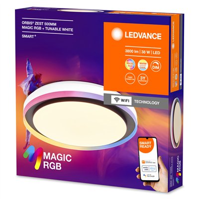 SMART+ Orbis Ceiling ZEST MAGIC RGB 500mm Black 