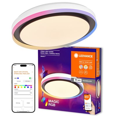 SMART+ Orbis Ceiling ZEST MAGIC RGB 500mm Black 
