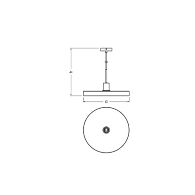 Decor Plate Pendant E27 Black Wood Decor