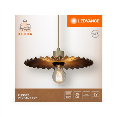 Decor Plisse Pendant E27 Beige