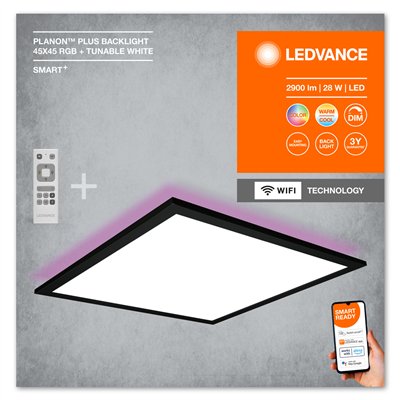 SMART+ Planon Plus Backlight with WiFi technology with Remote Control 450x450mm RGB + TW + RC