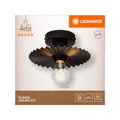 Decor Plisse Ceiling E27 Dark Grey