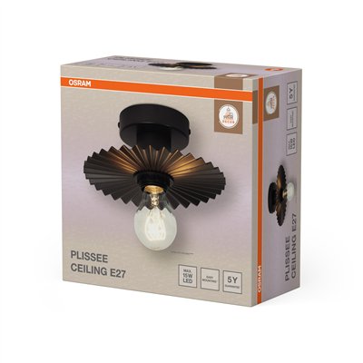 Decor Plisse Ceiling E27 Dark Grey