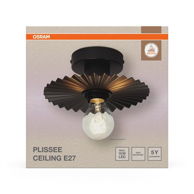 Decor Plisse Ceiling E27 Dark Grey