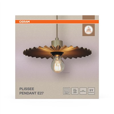 Decor Plisse Pendant E27 Beige