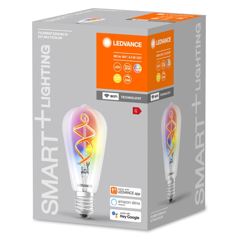 SMART+ WiFi Filament Edison RGBW 30  4.5 W/2700 K E27