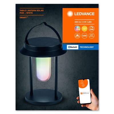 SMART+ Solar Table Lantern Multicolor RGB + W