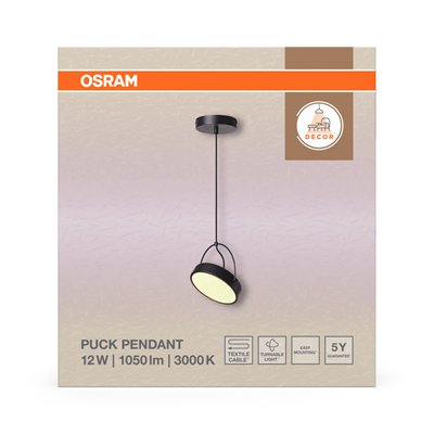 Decor Puck 1XPendant 12W 930 Black