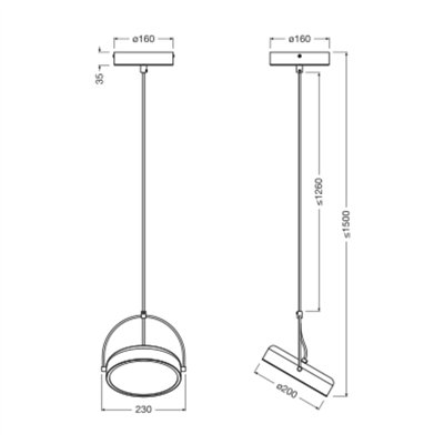 Decor Puck 1XPendant 12W 930 Black