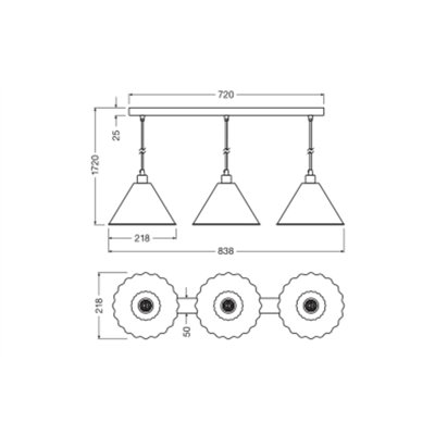 Decor Pulp Pendant 3XE14 White