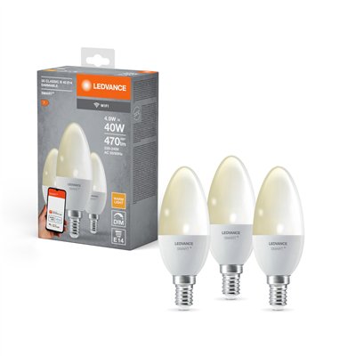 SMART+ WiFi Candle Dimmable 230V DIM FR E14 TRIPLE PACK