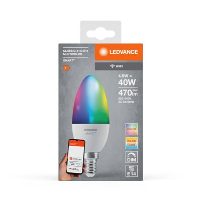 SMART+ WiFi Candle Multicolour 230V RGBW FR E14 SINGLE PACK