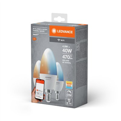 SMART+ WiFi Candle Tunable White 230V TW FR E14 TRIPLE PACK