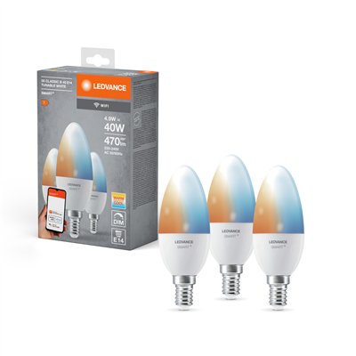 SMART+ WiFi Candle Tunable White 230V TW FR E14 TRIPLE PACK